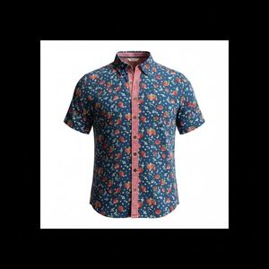 MATILDA JANE Unisex Medium Shirt Rayon Linen Strawberry Fun Party Cruise
